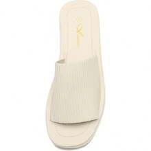 Athlefit Women's Slip On Platform Sandals Comfortable Open Toe Flatform Chunky Sandals - 米色 - 查看 5