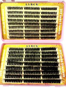 570/60簇 8D 濃密蓬鬆漫畫感纖維感動漫接睫毛 8-16mm 簇裝接睫毛，D捲度單根睫毛，可重複使用，適合初學者-30D/100D - D - 查看 8