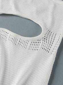 Sexy One Shoulder Crochet Bodycon Dress Knitted Wrap Cut Out Summer 2025 Beachwear Cover Up