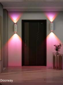 1pc Intelligent Sensor Wall Light, Easy To Install Human Motion Sensor, USB Magnetic Night Light, Decoration Atmosphere Landscape Light, Suitable For Home Decoration Deck, Wall, Garage, Terrace, Porch, Courtyard, Corridor