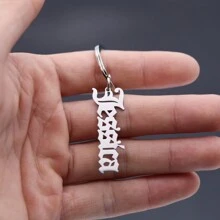 1pc Customized Letter Name Pendant Keychain Men's And Women's Accessories - Multicolor - View 9