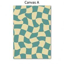 1pc Abstract Geometry Checkerboard Nordic Posters Modern Aesthetics Canvas Painting Wall Arts Living Room Home Decoration No Framed