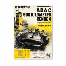 1pc Wall Arts Posters Vintage Car Races Monaco Prix F1 Racing Poster Canvas Painting Grand Prix Edition Racing Wall Art Pictures Home Decor Frameless - Multicolor - View 28