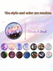1/10/20PCS 32mm Space Bouncy Balls,Gold Dust Bouncy Balls,Glow-In-The-Dark Bouncy Balls,Glaze Bouncy Balls In Bulk,Space Themed Bouncy Balls Random Mix Color For Party Favors,Bag Fillers,Small Gift Ornaments Shake Cute Fun,Christmas Gifts,Party Favors,Gift Bag Fillers Things,Classroom Prizes,Bouncy Balls Bulk,Clear Balls,Sensory Ball - Multiple Colour - View 3