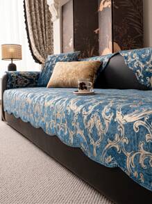 1pc Premium Luxurious Gold Floral Pattern Sofa Slipcover, Non-Slip Home Decor Sofa Cushion Cover, Suitable For Home, Bedroom, Living Room, Office Gifts Birthday Graduation Sofa Cover Couch Cover Sofa Covers Room Decor Living Room Decor