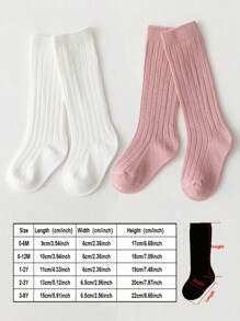 4 pary dziewczęcych uniwersalnych skarpetek za kolano, odpowiednich do codziennego noszenia przez dzieci