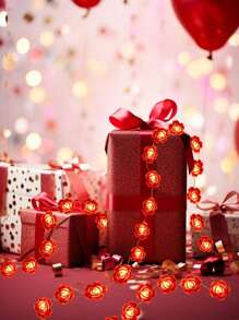2PCS LED Valentine's Day Lights String Battery Operated, Valentines Decorations Heart Fairy Lights Romantic Decor Home Bedroom Valentines Day Decor