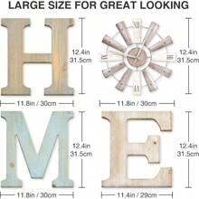 Local Shipping  Farmhouse Home Signs With Windmill Clock Wall Decor Rustic Home Letters Wall Art For Living Room Kitchen Entryway Dining Room Bedroom (Mix Color)