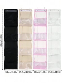 1pc 4 Layer Over The Door Hanging Organizer,Cosmetics Wall Hanging Storage Organizer,Large Capacity Mesh Holder With Clear Pockets Hanging Storage Bag,For Kitchen Nursery Bathroom Closet,Bedroom,Dorm,Baby Diapers,Kids Toys.(4 Layer Multicolor)Bedroom,Organizer,Organiser,Home Storage,White T Shirt Women,Black Pants Women,Ladies Winter Clothes,Dress,Winter Clothes For Ladies,Elegant Woman Dresses,White Shirt For Ladies,Long Sleeve,White Jumpsuit For Women,Spring Dresses For Women,Spring Outfits For Women,Spring,Spring Clothes,Minimalist,Summer Tops