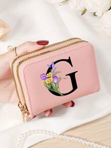 Burgundy Bag Charry Red Bag Wine Red Bag Large Capacity Multi Double Zipper Card Holder Wallet Business Card Holder Credit Card Holder Women For Women Wallet Mini Wallet Purse Wallet Card Wallet - Burgundy - View 72