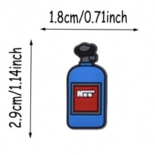 30PCS/SET Bottles Series Shoe Charms, Many Different Bottles Goblet Ice Chunk Drinking Glass Patterns Shoe Decoration Accessories Party Gifts - Black and White - View 6