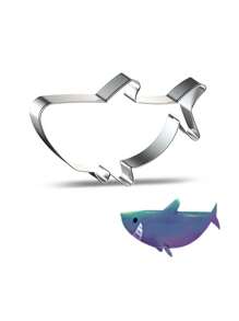 1 pieza Molde para galletas/pasteles con forma de tiburón, sirena y cangrejo de acero inoxidable, Manualidades de repostería DIY