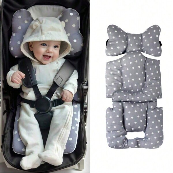 Stroller Seat Liner Cushion Pad Strollers Cushion For Baby Soft And Breathable,Two Sides Use Universal Fit For High Chair Grey