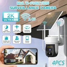 White -1PCS/2PCS/3PCS/4PCS-2.4G WIFI 1080p Wireless Outdoor High-Definition Monitoring Camera, 360 ° Panoramic Night Vision Full-Color And Automatic Human Tracking, Two-Way Audio, Easy To Operate, Easy To Use, Pet Camera Internal And Mobile Application, Suitable For Pet/Home Monitoring. - Trắng-4 chiếc - Xem 1