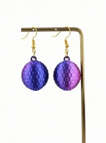 1 Pair Minimalist Fashion 3D Circular Earrings, Women's Earrings, Gifts For Friends, Valentine's Day,Mom,Mother,Mother's Day,Gift