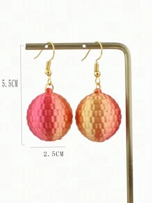 1 Pair Minimalist Fashion 3D Circular Earrings, Women's Earrings, Gifts For Friends, Valentine's Day,Mom,Mother,Mother's Day,Gift