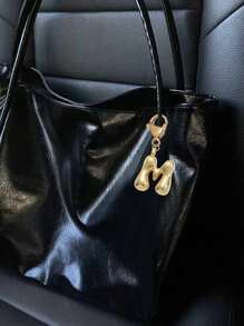 可爱字母泡泡项链吊坠，包包吊坠 - 幸运水晶吊坠，字母 A-Z，闪亮合金包包背包吊坠 - 生日和特殊场合的完美礼物，钥匙扣戒指包包背包吊坠汽车吊坠，送给女性和女孩的礼物，钱包和手提包配件 - 金色 - 查看 6