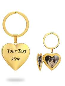 Llavero personalizado de acero inoxidable, regalo para amante, aniversario, Navidad, Día de San Valentín, Halloween, Día de la Madre, Día del Padre