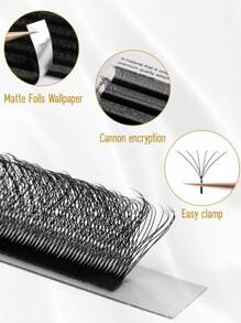 1 قطعة من لافيت رافي 6D مروحة جاهزة للرموش الاصطناعية بطراز W سمك 0.07 مم من الفرو الصناعي الناعم والطبيعي ذات تأثير الزهور الآلي لحجم الرموش، عناقيد الرموش، رموش فردية، رموش اصطناعية - الأسود - مشاهدة 5