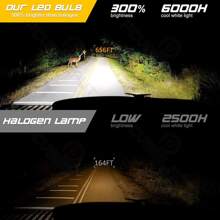 4x White For HondaCivic 2006 2007 2008 2009-2011 LED Headlight High Low Beam Bulbs Combo Kit