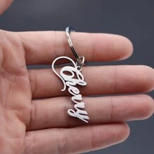 1pc Customized Letter Name Pendant Keychain Men's And Women's Accessories - Multicolor - View 5