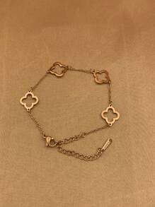 1 件优雅玫瑰金金属手链，18K 镀金，不褪色，独特设计，奢华高端手链，适合女友礼物、节日、派对、活动、海滩、时尚穿着 - 玫瑰金 - 查看 5