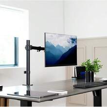 Soporte brazo para monitor, para pantallas de hasta 32 y 38 Ultrawide, totalmente ajustable, negro (STAND-V001) - Negro - Ver 3