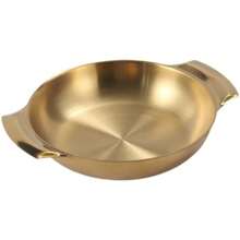 1 件不锈钢海鲜锅双柄不锈钢平底锅厨房火锅耐磨煎锅炊具厨房家用烹饪锅不锈钢炊具西班牙海鲜饭锅 - 彩色 - 查看 6