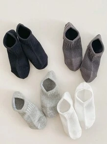 4 Pairs Of 1-16 Year Old Boys And Girls, Spring And Summer, Fashionable And Simple Boat Socks, Mesh Socks, Floor Socks, Suitable For All Types Of Children