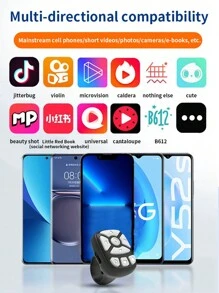 S22 Portable Smart Wireless Ring Remote Control Wireless Selfie Distance Smart Finger Ring Remote Control