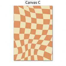1pc Abstract Geometry Checkerboard Nordic Posters Modern Aesthetics Canvas Painting Wall Arts Living Room Home Decoration No Framed