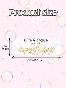 45pcs Wedding Bubble Tube Labels, Personalized Wedding Labels,Wedding Stickers Custom,Bubble Wand Label Clear, Bubbles Wedding Label,Bubble Party Custom Transparent Stickers