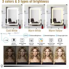 YAMISSI Dressing Table With LED Mirror Makeup Desk Vanity Table With Drawers - White - View 10