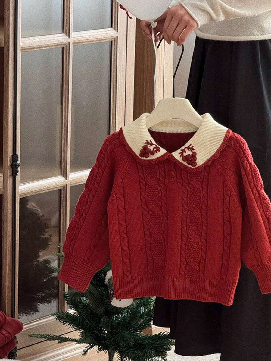 Girls & Young Girl Fashionable Knitted Sweater, Autumn/Winter