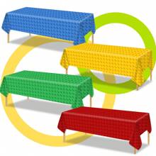 1pc Brick Tablecloth - 54"X108" - Building Block Party, Player Birthday Party Supplies, Building Block Birthday, Birthday Party Decorations