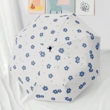 1pc Auto Open/Close Sunshade Parasol Umbrella, Foldable Weather-Proof Dual Use Rain & Sun Umbrella For Travel