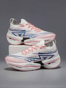 Plus Size Unisex Vibrant Color Personalized Sports & Casual Shoes, Professional Running Sneakers, Outdoor Shoes - Pink - View 2