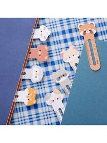30pcs/Set Cute Animals Bookmarks Ruler For Book Lovers, Premium Niche Book Decoration Reading Marking Card Small Poster Artistic Style Bookmark - Multicolor - View 8