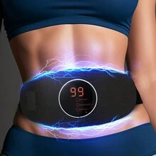 Rechargeable Waist Massager With Vibration - Includes Elastic Belt, USB Charging