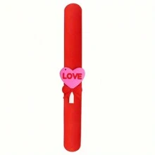 6 piezas Decoraciones del Día de San Valentín, pulseras de silicona que se pueden golpear, pulsera de fiesta que se puede golpear