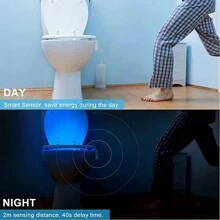 1pc/2pcs Motion Sensor Toilet Night Light, 8-Color Changing LED Illumination, Suitable For Nursery Bathroom Toilet, Smart Sensor Lamp, Cool And Interesting Night Light For Teens, Girls, Boy And Girl Gift