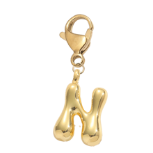 可爱字母泡泡项链吊坠，包包吊坠 - 幸运水晶吊坠，字母 A-Z，闪亮合金包包背包吊坠 - 生日和特殊场合的完美礼物，钥匙扣戒指包包背包吊坠汽车吊坠，送给女性和女孩的礼物，钱包和手提包配件 - 金色 - 查看 33