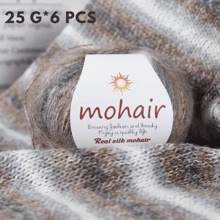 6 Balls Pack 150g (25g*6) Ombre Mohair Blended Yarn, Multicolor Rich, Suitable For Knitting/Crocheting Scarves, Hats, Sweaters, Shawls, Vests, Coats, Skirts And DIY Crafts, Home Goods