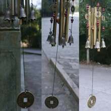 Wind Chimes Guardian Metal Aluminum Tubes Bell Wind Chime Creative Hollow Home Garden Wall Hanging Decoration Handmade Gift