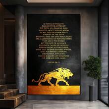 Be Vigilant Against Devil'S Temptations. Large Wooden Framed Wall Art Home Decor Canvas Painting- For Bedroom, Bathroom, Living Room, Office, Kitchen, Holiday Gift- 1pc - Multicolor - View 2