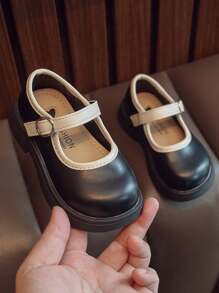 Mädchen Lederschuhe Prinzessinnenschuhe, schwarze Weichsohlenschuhe für Kinder, Neu Frühling Herbst 2025, Studentenauftrittschuhe - Schwarz - Übersicht 5