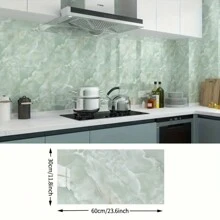 20pcs 3D Imitation Marble Pattern Wall Sticker, Waterproof Self-Adhesive Aluminum-Plastic Panel For Kitchen, Living Room, Bathroom, Corridor, Office, Home And Dormitory Decor, 23.62*11.8in - Multicolor - View 8