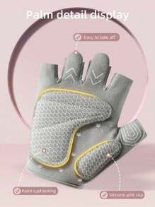 BAMANSHI 1 Pair Women's Sports Gloves, Fitness Gloves Fingerless Thin Shock-Absorbing Anti-Slip Breathable For Gym, Yoga, Road Bike, Mountain Bike Cycling
