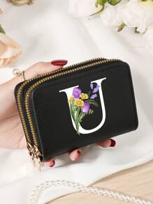 Burgundy Bag Charry Red Bag Wine Red Bag Large Capacity Multi Double Zipper Card Holder Wallet Business Card Holder Credit Card Holder Women For Women Wallet Mini Wallet Purse Wallet Card Wallet - Burgundy - View 39