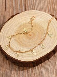 1入組時尚法蒂瑪之手飾物腳錬適用於女士日常裝飾